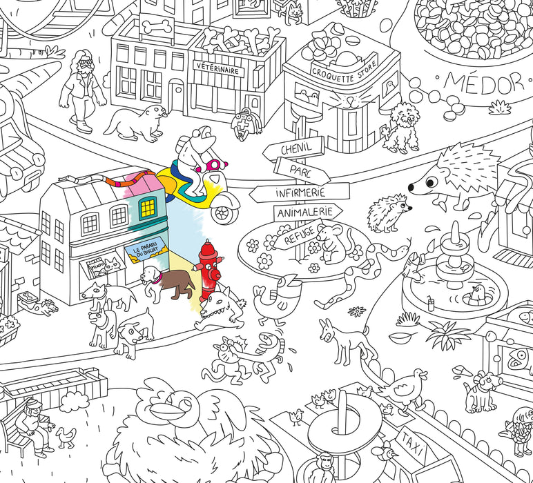 Animal Life Giant Coloring Poster