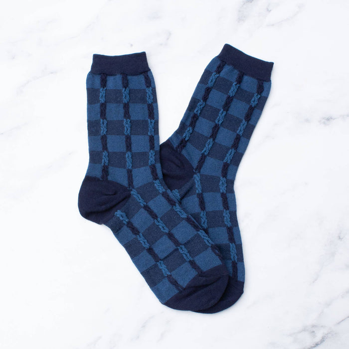 Vintage Checkerboard Twist Socks