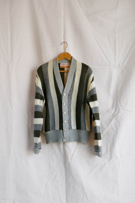 Striped Wool Button Down Sweater Size WM / MS