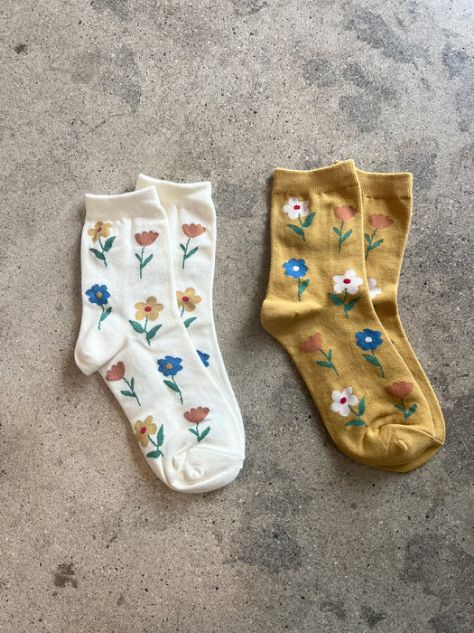 Flower Cotton Socks