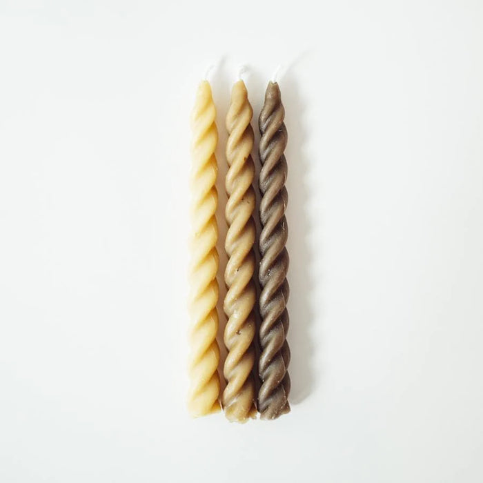 Spiral Taper Beeswax Candles