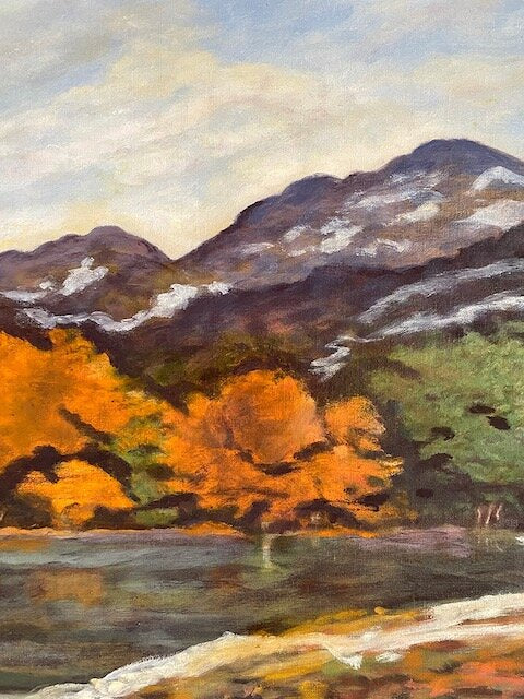 Mountain Scene Oil Painting